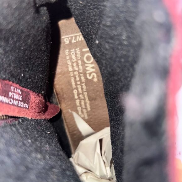 Toms Maroon Suede Desert Side Zipper Wedges Booties Women's Size 7.5 - Picture 10 of 10